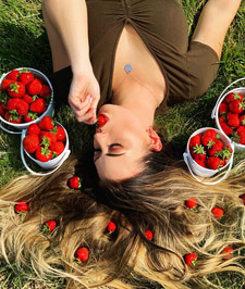 Corinne in Strawberries